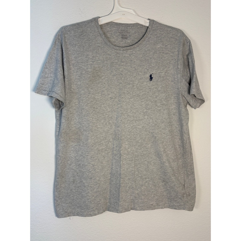Polo Ralph Lauren Mens Large Gray Short‎ Sleeve Crewneck Pony Logo T-Shirt